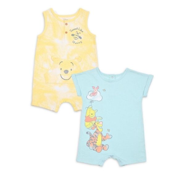 Pooh & Friends Baby Boy Romper, 2 Pack - Picture 1 of 6